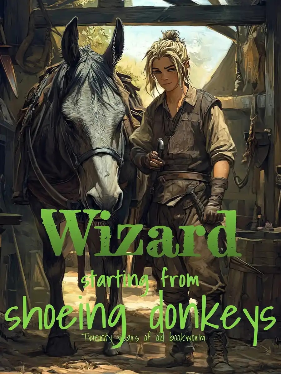 Wizard starting from shoeing donkeys cover
